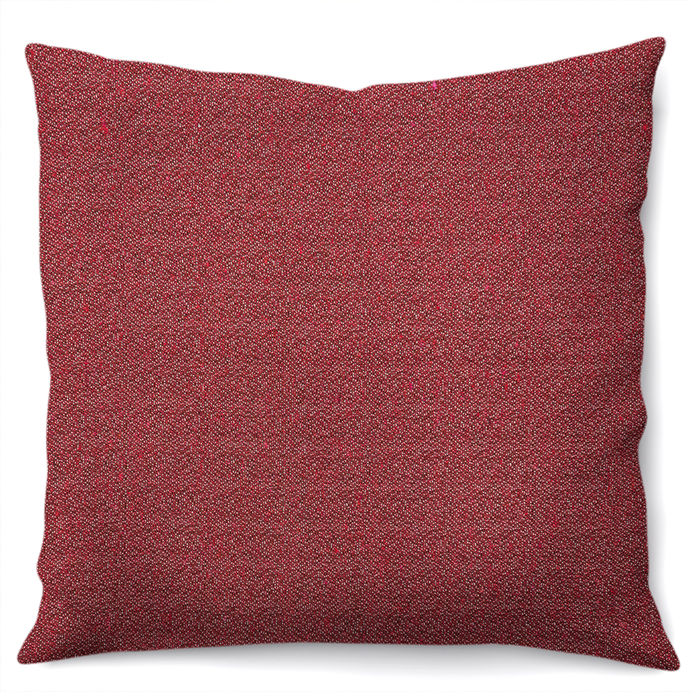 Capa de Almofada com Zíper Nápolis Algodão Vermelha 43x43 cm