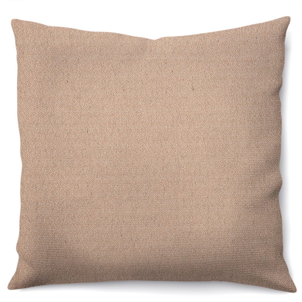 Capa de Almofada com Zíper Nápolis I Algodão Bege 43x43 cm