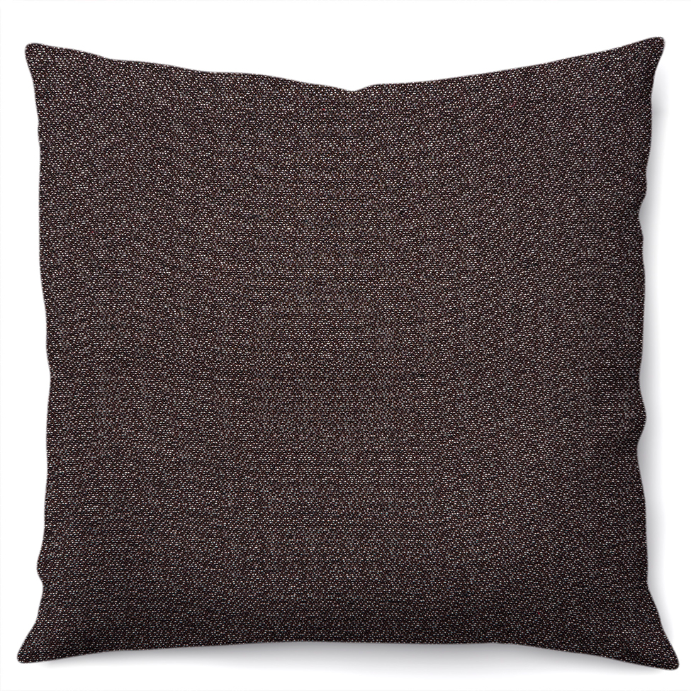 Capa de Almofada com Zíper Nápolis I Algodão Marrom 43x43 cm