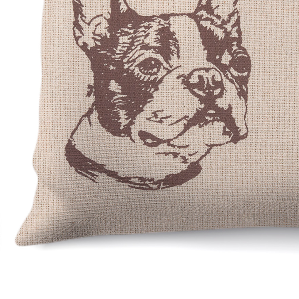 Capa de Almofada com Zíper Neutro I Algodão Bege e Marrom 40x40 cm