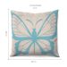Capa de Almofada com Zíper Neutro I Algodão Off White e Azul 40x40 cm