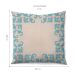 Capa de Almofada com Zíper Neutro II Algodão Off White e Azul 40x40 cm