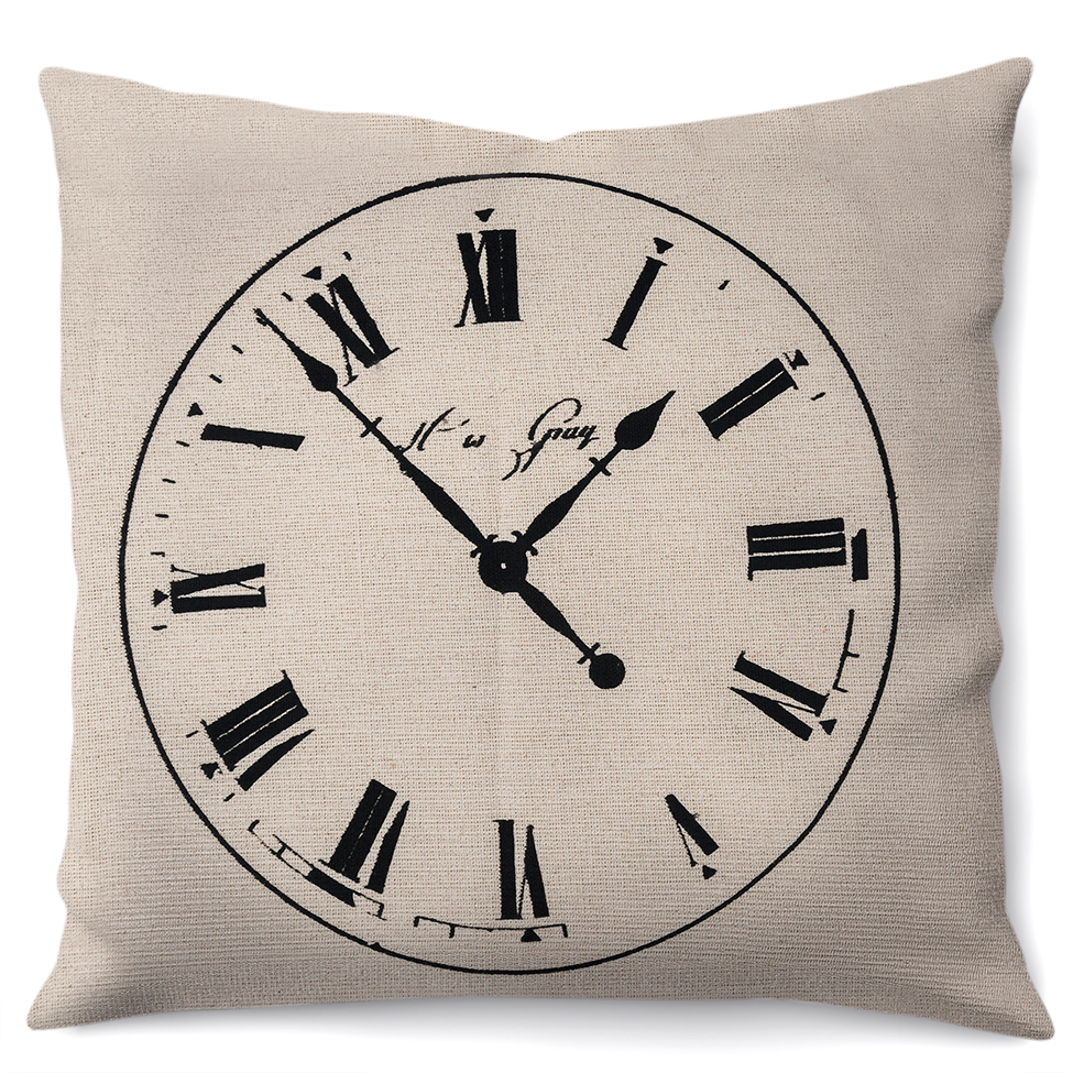 Capa de Almofada com Zíper Neutro V Algodão Bege e Preta 40x40 cm