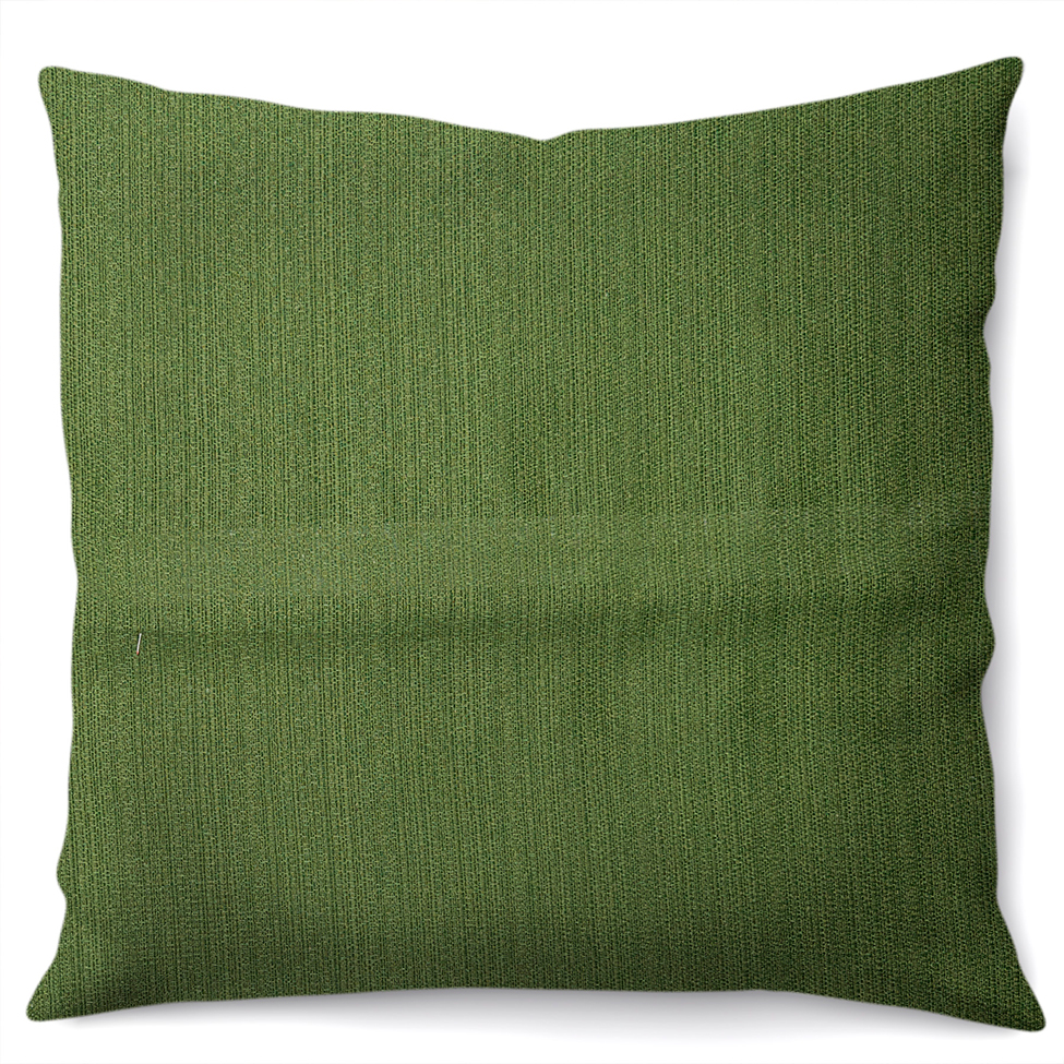 Capa de Almofada com Zíper Rústica Algodão Verde 40x40 cm