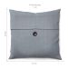 Capa de Almofada com Zíper Solid Botão Algodão Cinza 40x40 cm