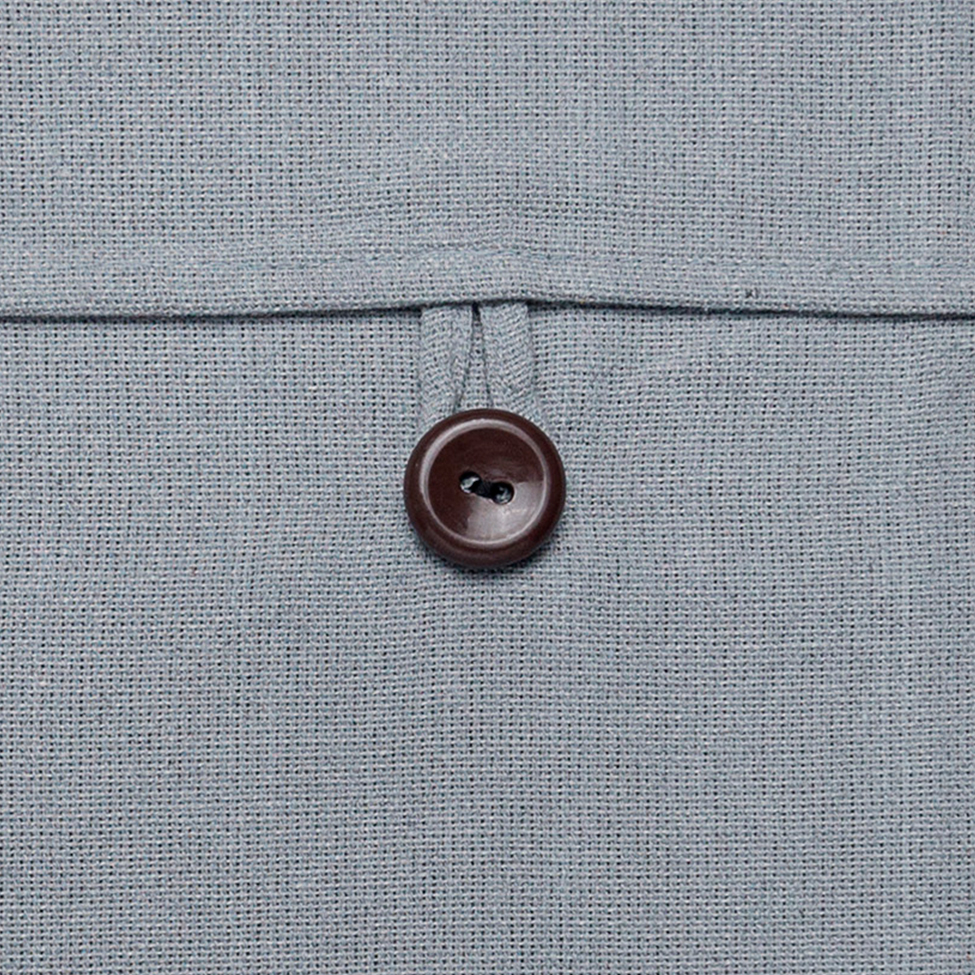 Capa de Almofada com Zíper Solid Botão Algodão Cinza 40x40 cm