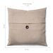 Capa de Almofada com Zíper Solid Botão Algodão Natural 40x40 cm