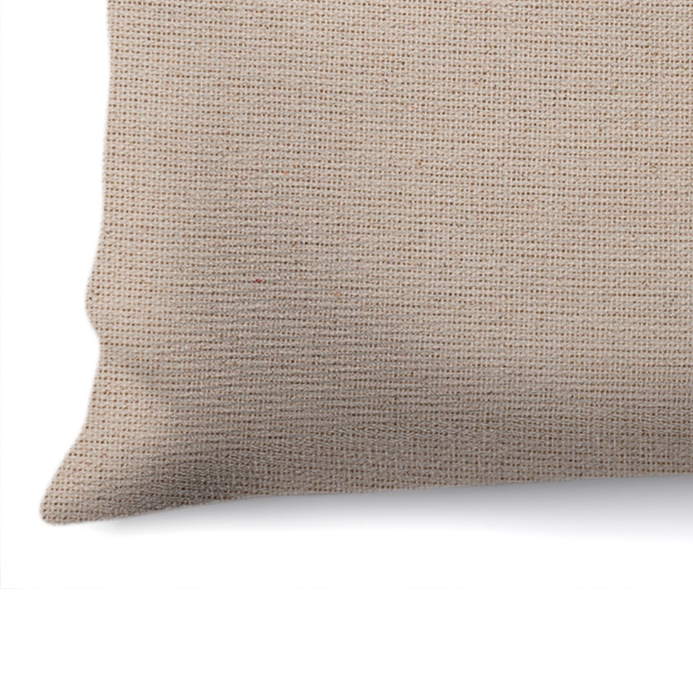 Capa de Almofada com Zíper Solid Botão Algodão Natural 40x40 cm
