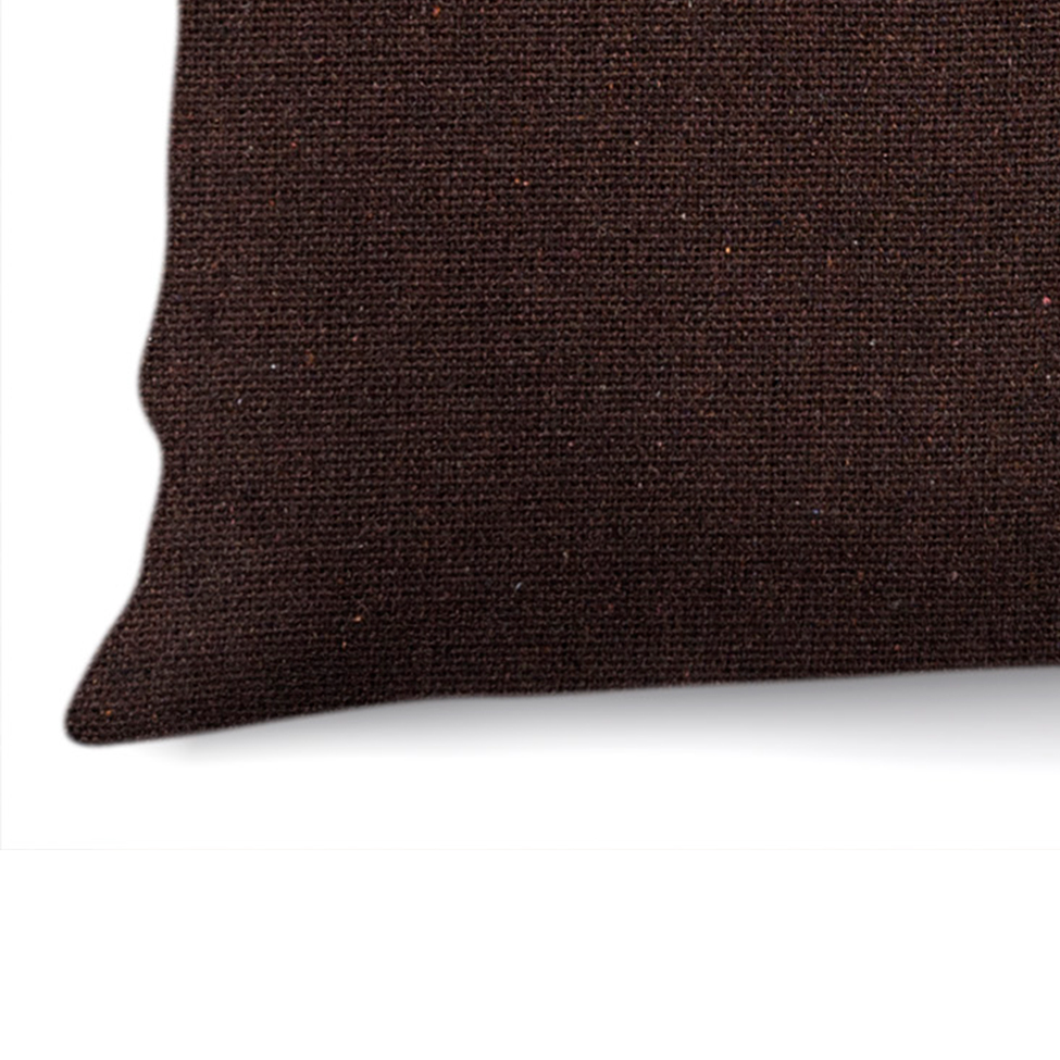 Capa de Almofada com Zíper Solid Botão Algodão Tabaco 40x40 cm