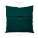Capa de Almofada com Zíper Solid Botão Algodão Verde Escuro 40x40 cm
