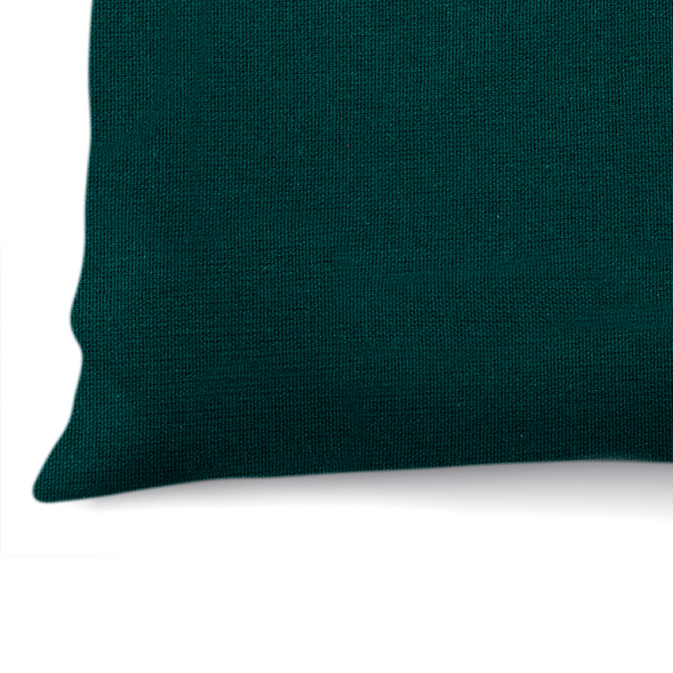Capa de Almofada com Zíper Solid Botão Algodão Verde Escuro 40x40 cm