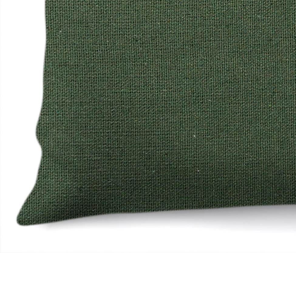 Capa de Almofada com Zíper Solid Botão Algodão Verde Oliva 40x40 cm