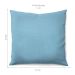 Capa de Almofada com Zíper Solid Envelope Algodão Azul Claro 40x40 cm