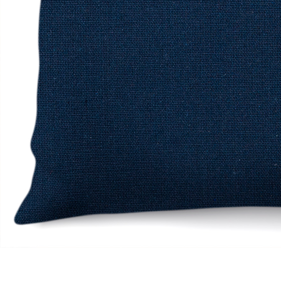 Capa de Almofada com Zíper Solid Envelope Algodão Azul Marinho 40x40 cm