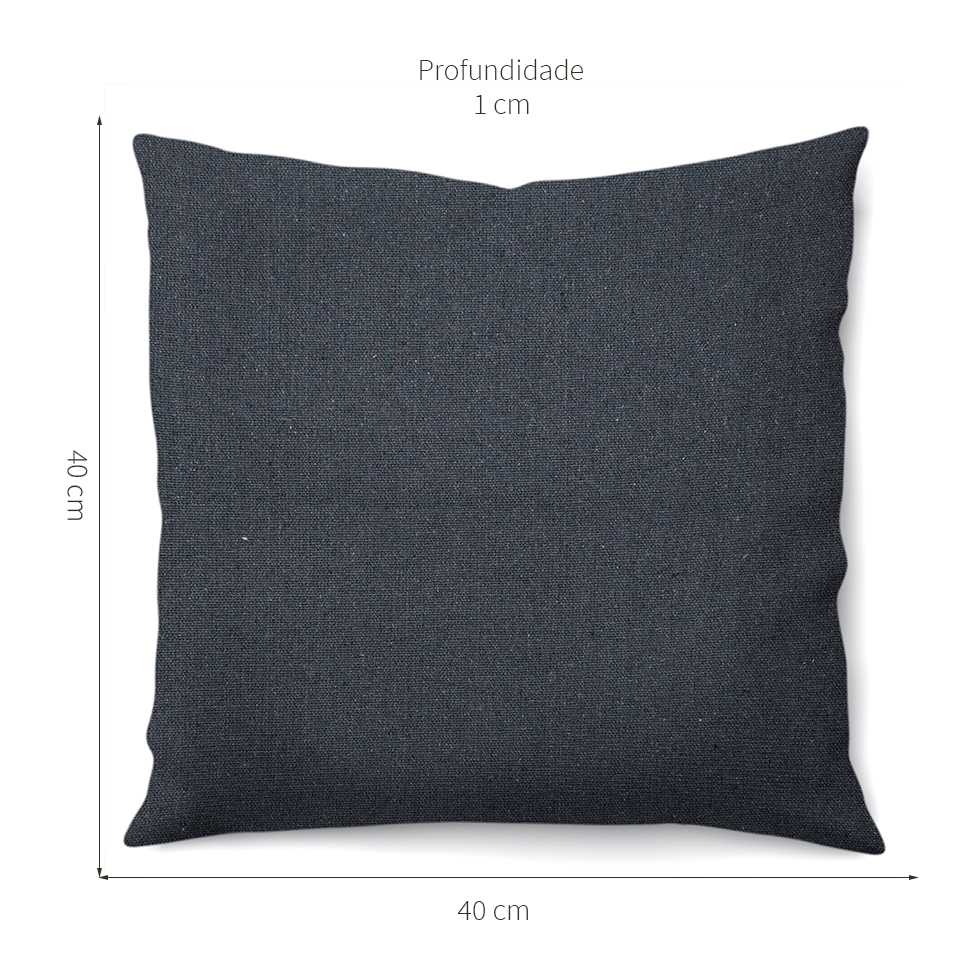 Capa de Almofada com Zíper Solid Envelope Algodão Concreto 40x40 cm