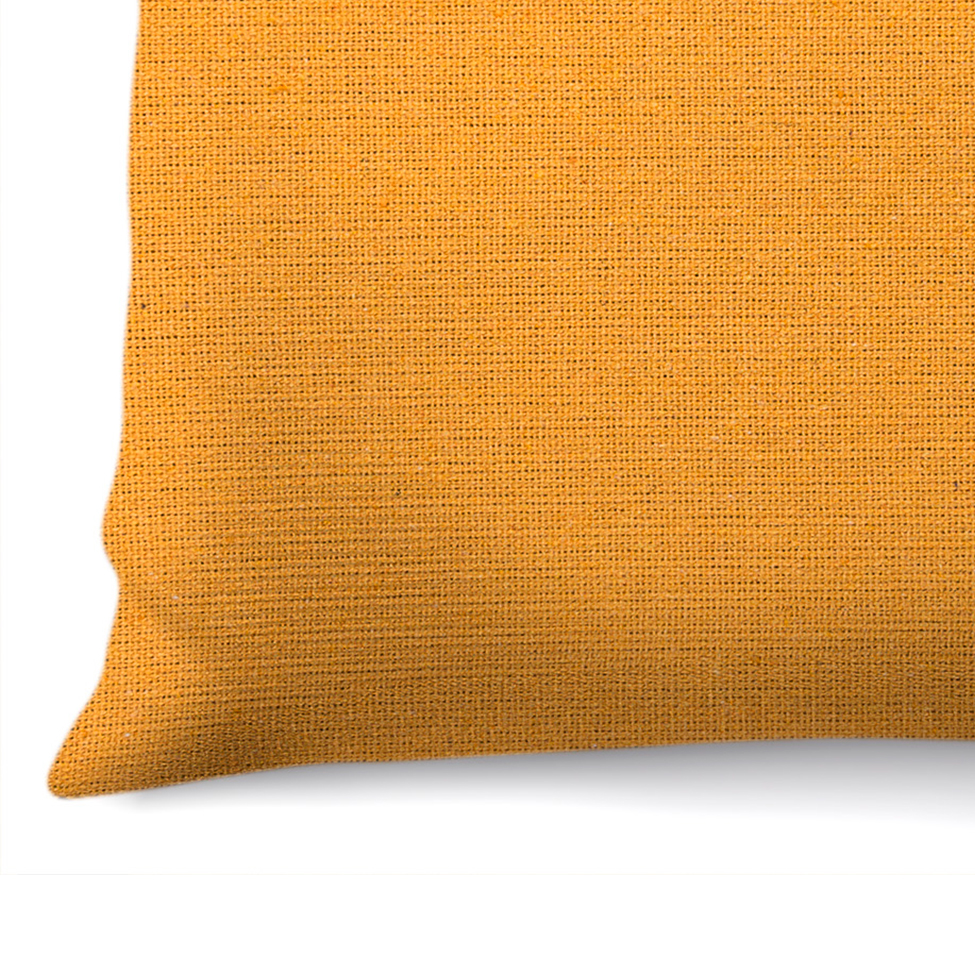 Capa de Almofada com Zíper Solid Envelope Algodão Mostarda 40x40 cm
