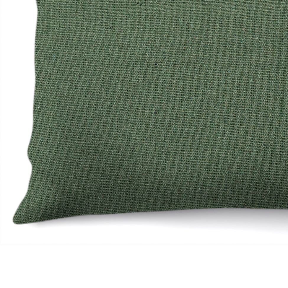 Capa de Almofada com Zíper Solid Envelope Algodão Verde Oliva 40x40 cm