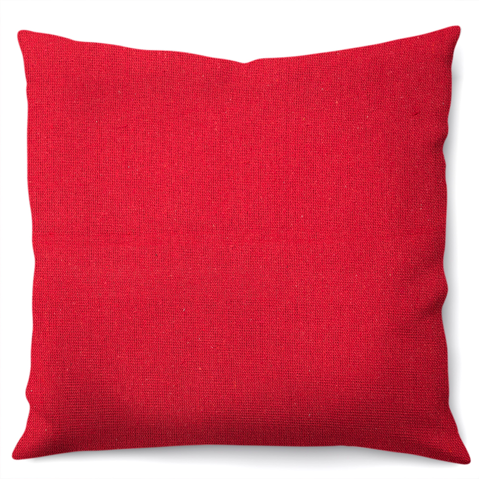 Capa de Almofada com Zíper Solid Envelope Algodão Vermelha 40x40 cm