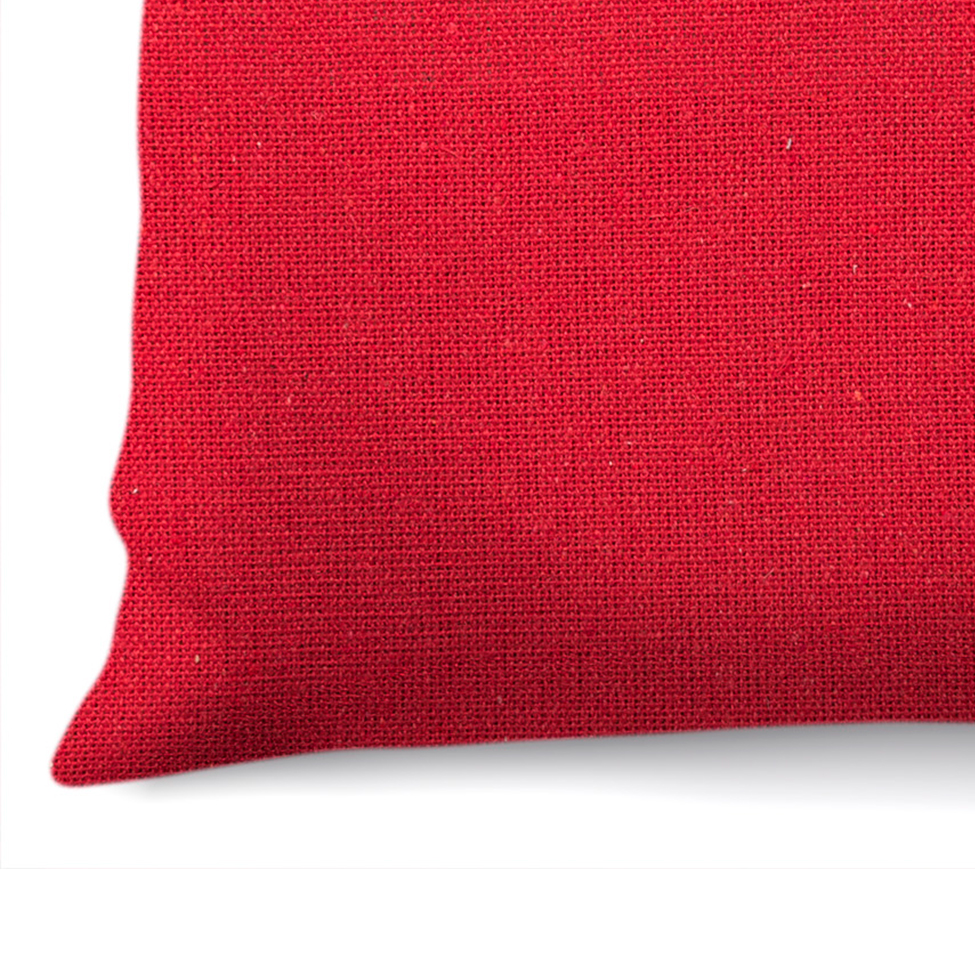 Capa de Almofada com Zíper Solid Envelope Algodão Vermelha 40x40 cm