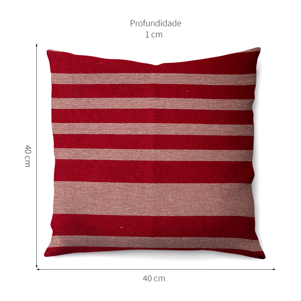 Capa de Almofada com Zíper Turquia Algodão Bordô 40x40 cm