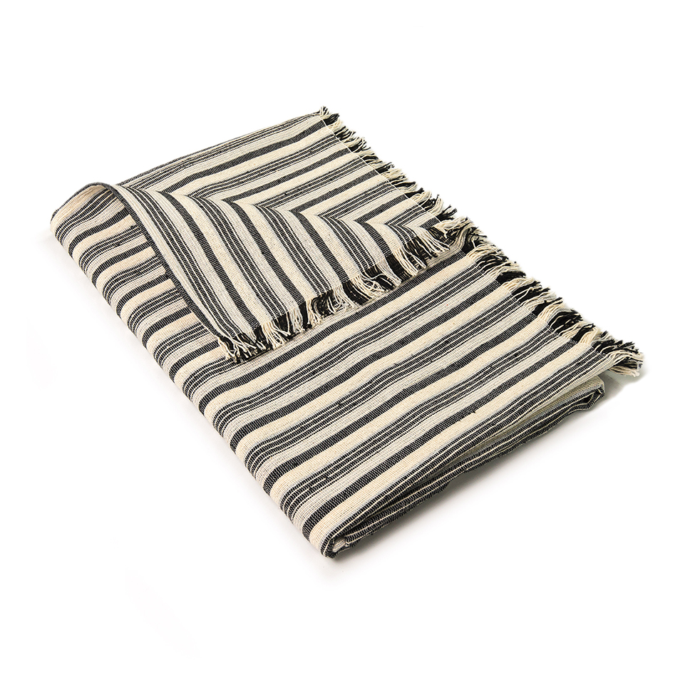 Manta Arco-Íris Preta 140x140 cm