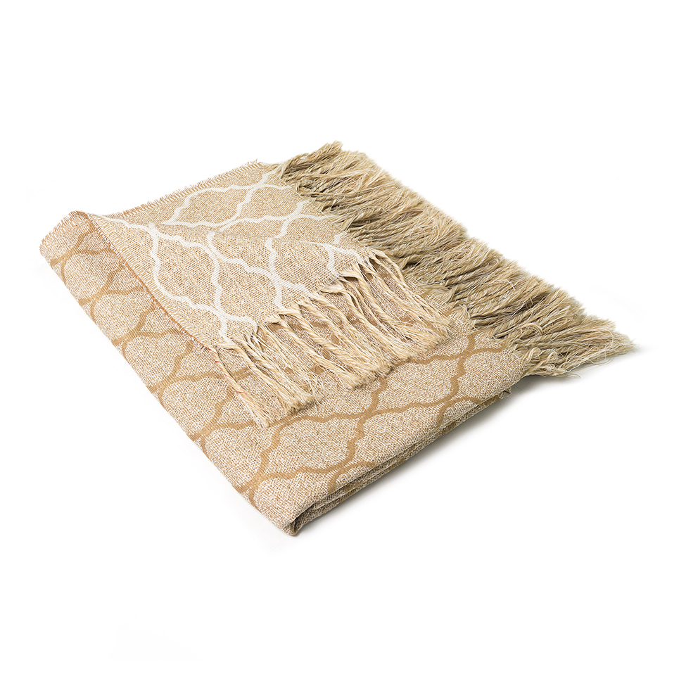 Manta Casa Blanca II Bege 140x140 cm