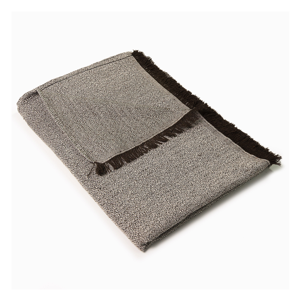 Manta Garnet Tabaco e Cinza 140x150 cm
