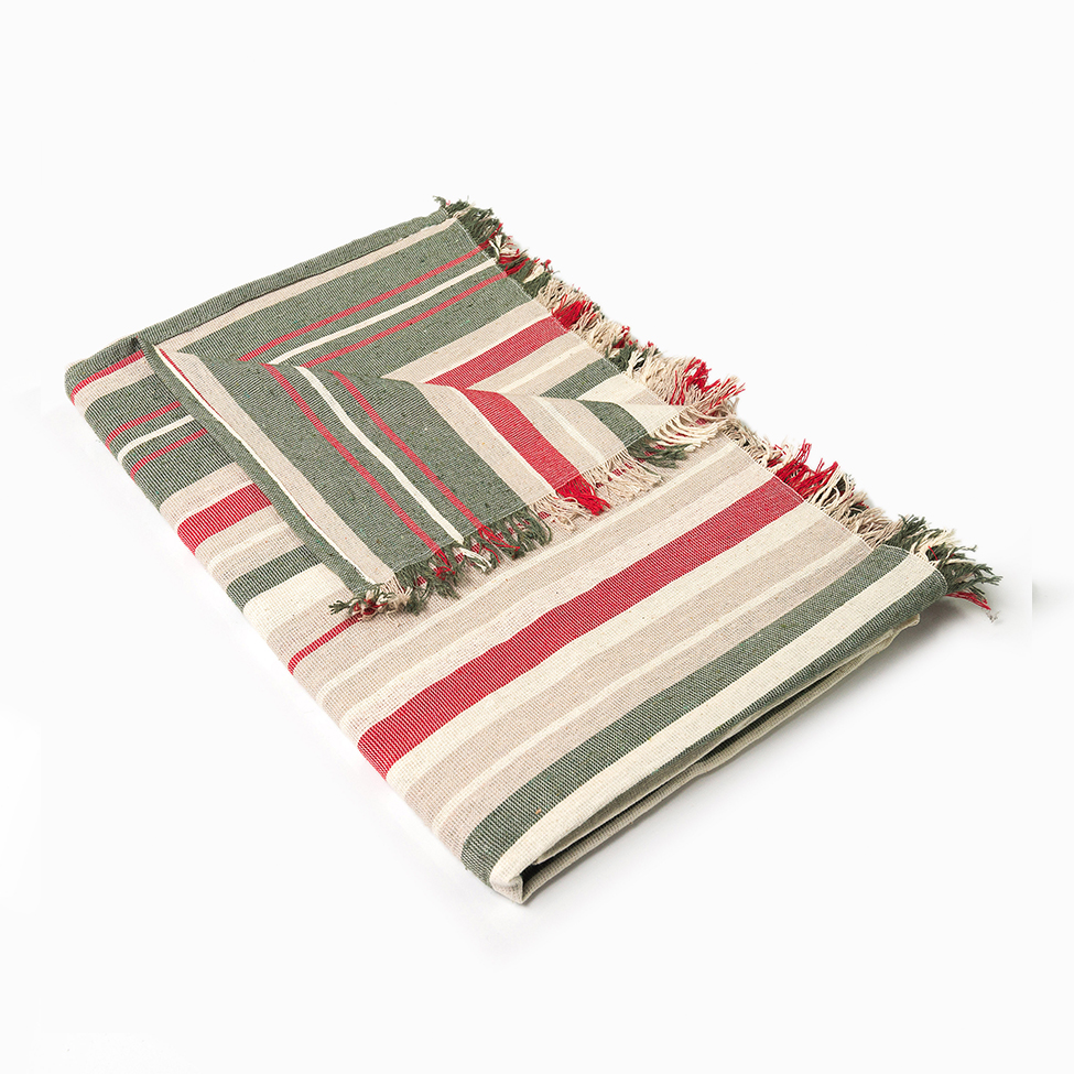 Manta Ouro Preta Verde e Vermelha 140x140 cm