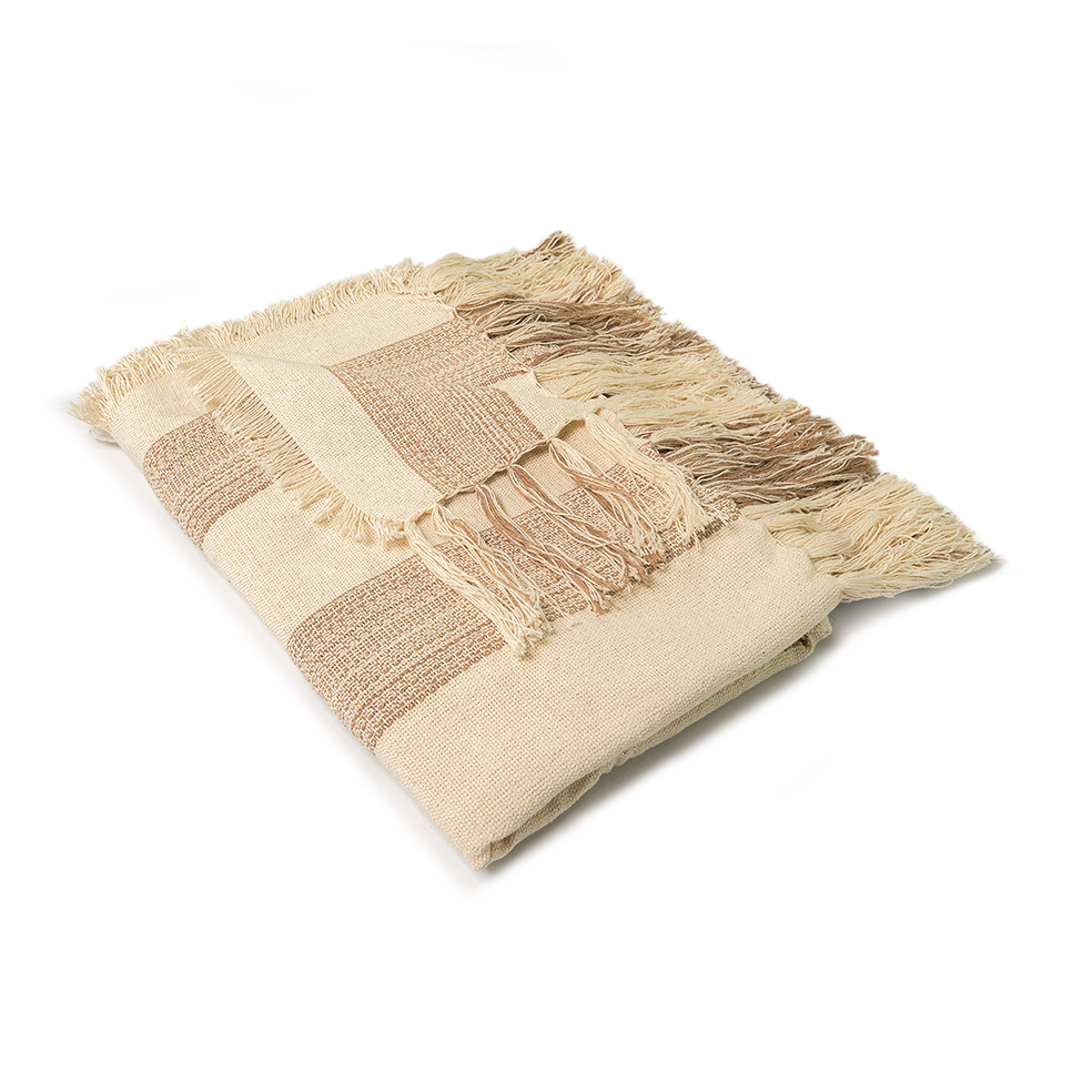 Manta Romantic Faixas Creme 180x140 cm