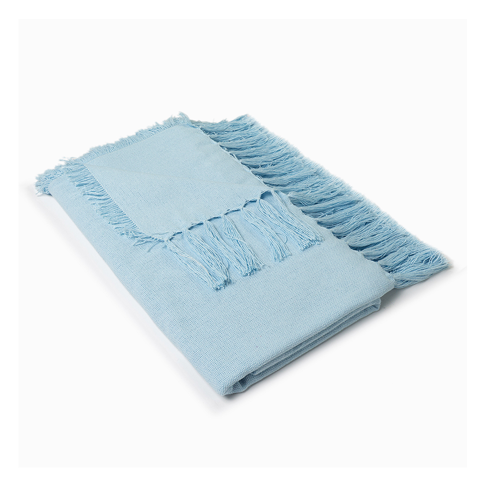 Manta Solid Azul 140x140 cm