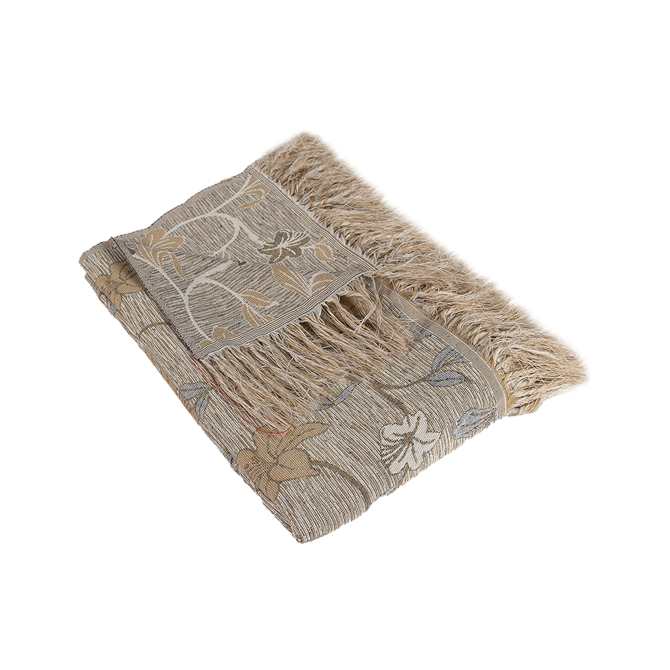 Manta Texas II Cinza e Bege 140x140 cm