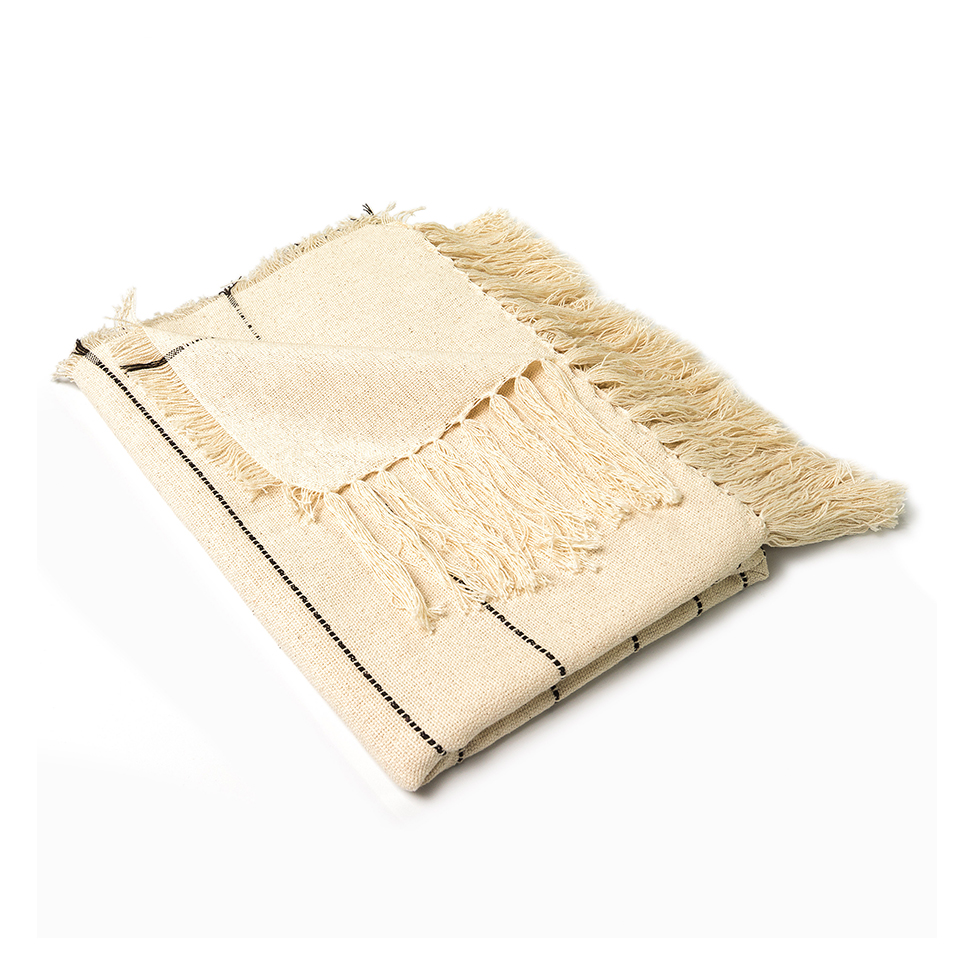 Manta Urban Bege e Preta 120x140 cm