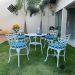 Conjunto Viena (01 Mesa + 04 Poltronas) Para Jardim Varanda Piscina Área Gourmet Hotel Pousada