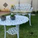 Conjunto Viena (01 Mesinha + 02 Poltronas + 01 Banco 2 Lugares) Alumínio Fundido Jardim Varanda Piscina Área Gourmet Área Externa Artesane Móveis