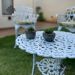 Conjunto Viena (01 Mesinha + 02 Poltronas + 01 Banco 2 Lugares) Alumínio Fundido Jardim Varanda Piscina Área Gourmet Área Externa Artesane Móveis