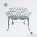 Conjunto Viena (01 Mesinha + 02 Poltronas + 01 Banco 2 Lugares) Alumínio Fundido Jardim Varanda Piscina Área Gourmet Área Externa Artesane Móveis