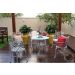 Jogo de Mesa Jardim Viena (01 Mesa + 04 Poltronas + 01 Banco 2 Lugares) Piscina Varanda Área Externa