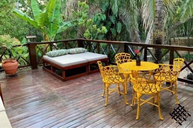Jogo de Mesa Jardim Viena Piscina Varanda Área Externa Área de Lazer Artesane Móveis