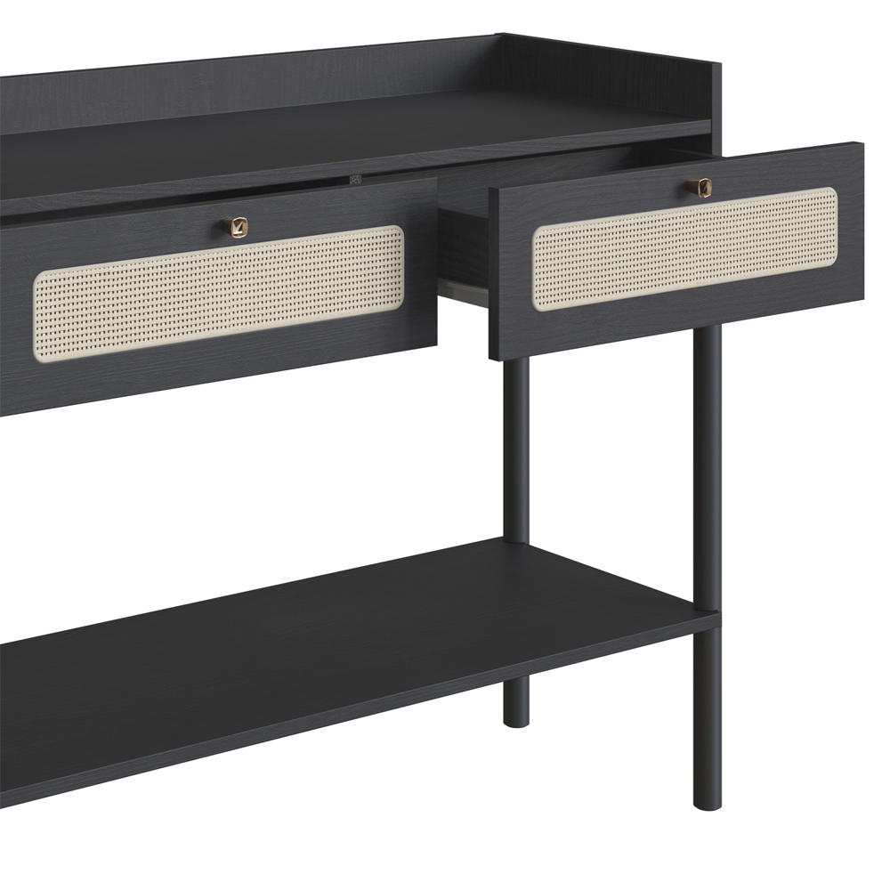 Aparador 2 Gavetas Palhinha 27936 Linha Oslo Nero Artesano