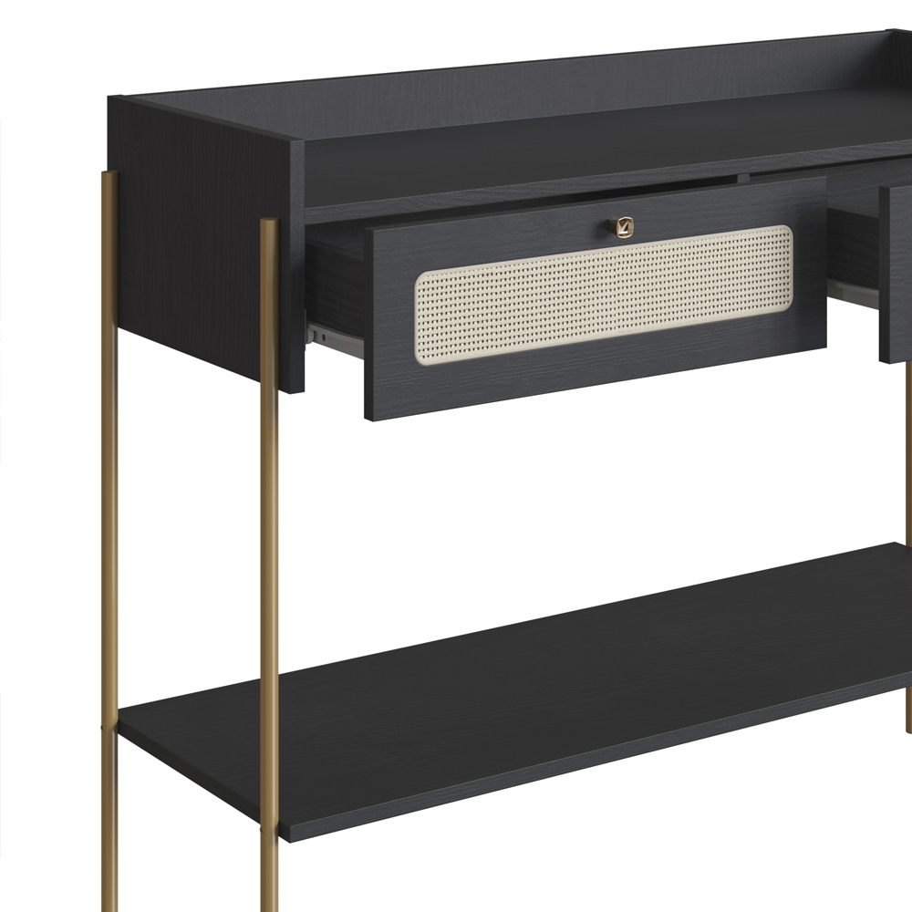 Aparador 2 Gavetas Palhinha 28936 Linha Oslo Nero Artesano