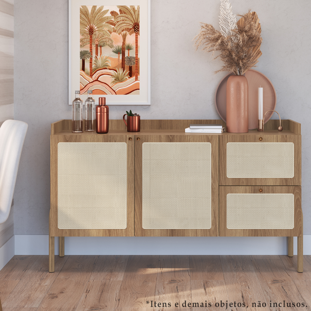 Aparador Balcao Buffet 139 Cm Pes Madeira 27969 Oslo Hanover Artesano