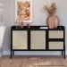 Aparador Balcao Buffet 139 Cm Pes Madeira 27969 Oslo Nero Artesano
