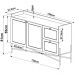 Aparador Balcao Buffet 139 Cm Pes Metal 28969 Oslo Nero Artesano