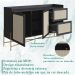 Aparador Balcao Buffet 139 Cm Pes Metal 28969 Oslo Nero Artesano