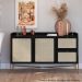 Aparador Balcao Buffet 139 Cm Pes Metal 28969 Oslo Nero Artesano