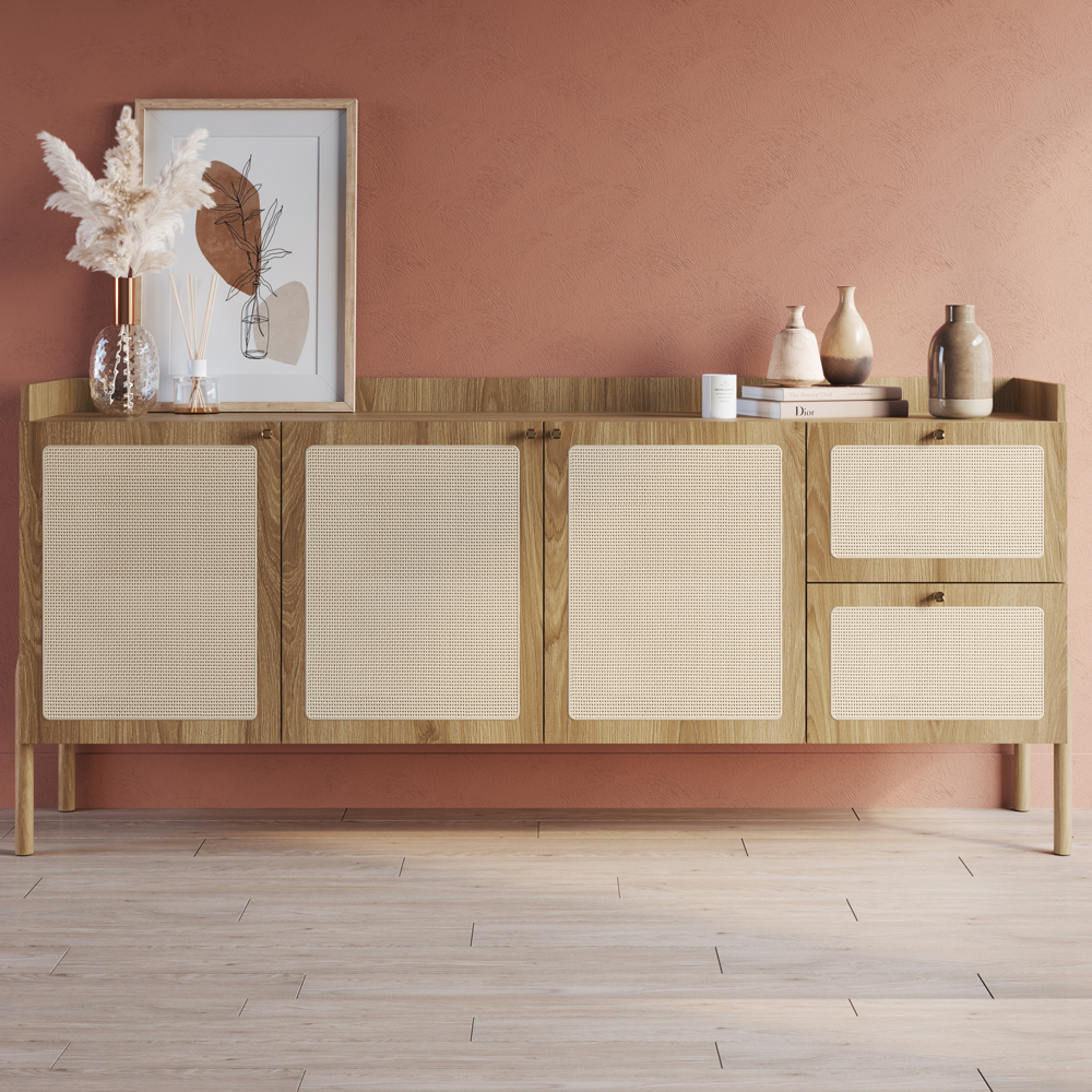 Aparador Balcao Buffet 183 CM Pes Madeira 27935 Oslo Hanover Artesano