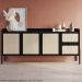 Aparador Balcao Buffet 183 CM Pes Madeira 27935 Oslo Nero Artesano