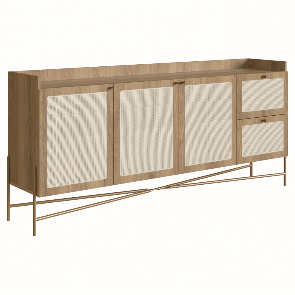 Aparador Balcao Buffet 183 Cm Pes Metal 28935 Oslo Hanover Artesano