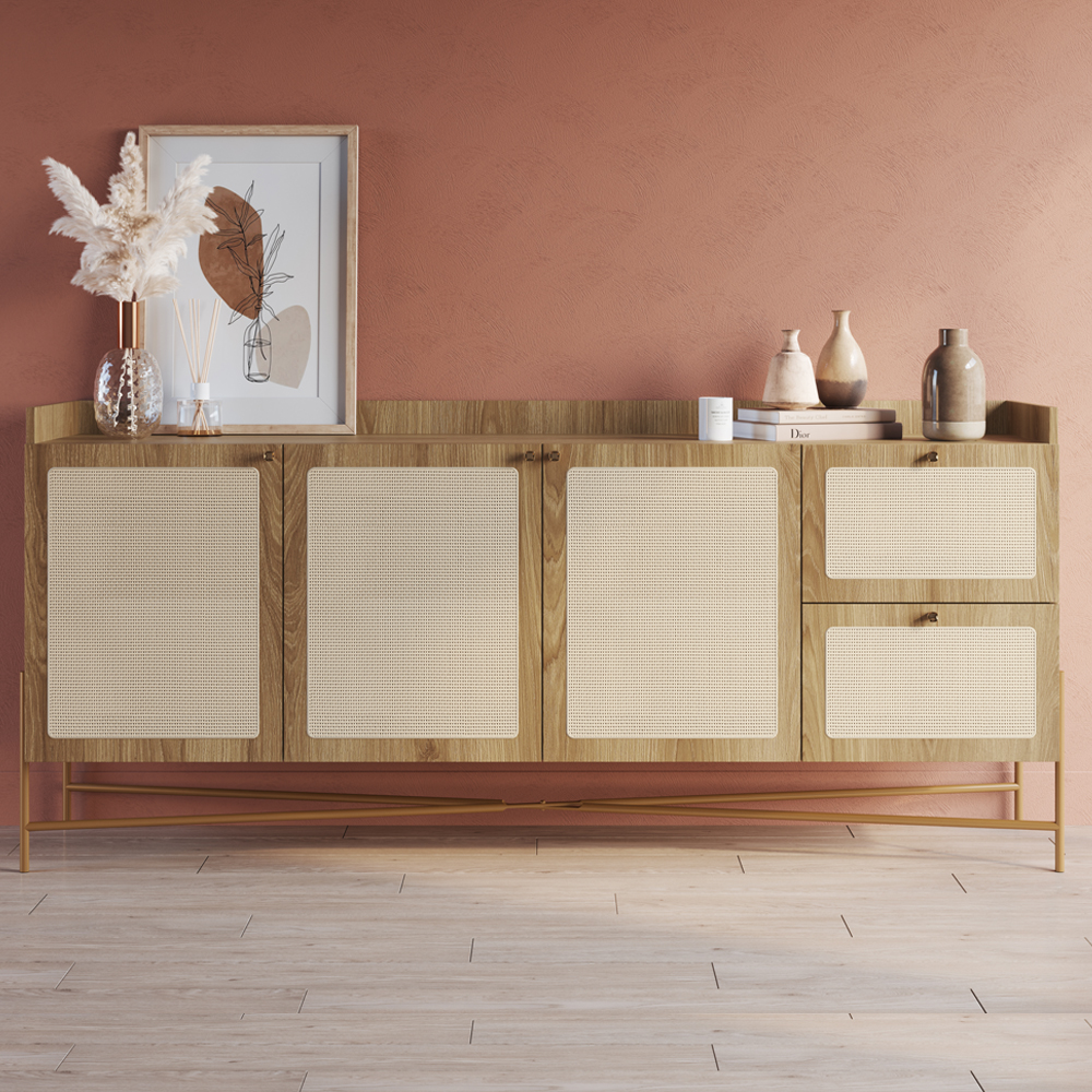 Aparador Balcao Buffet 183 Cm Pes Metal 28935 Oslo Hanover Artesano