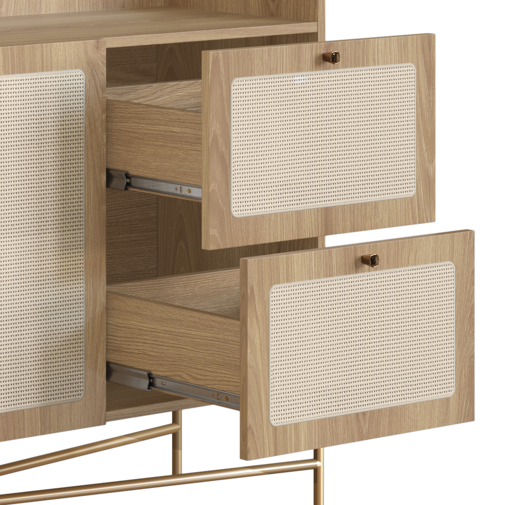 Aparador Balcao Buffet 183 Cm Pes Metal 28935 Oslo Hanover Artesano